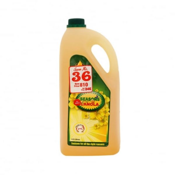 Seasons Canola Oil Bottle 4.5 LTR